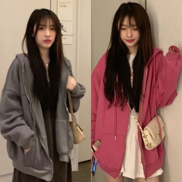 rg6j4 2020 autumn new korean style loose thin cotton coat sweater sweater zipper hooded long chic coat sleeve women's fashion rca1o, White;black
rg6j4 2020 autumn new korean style loose thin cotton coat sweater sweater zipper hooded long chic coat sleeve women's fashion rca1o, White;black