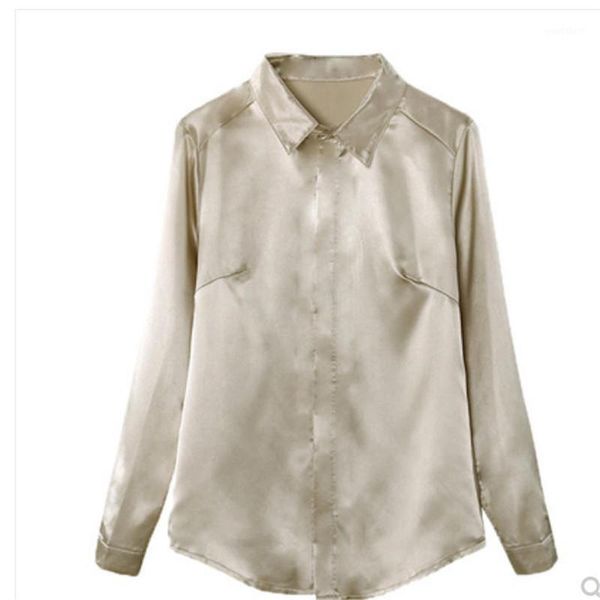 2020 summer fashion popular wild cool thin silk solid color high-grade ladies shirt 11081, White
2020 summer fashion popular wild cool thin silk solid color high-grade ladies shirt 11081, White
