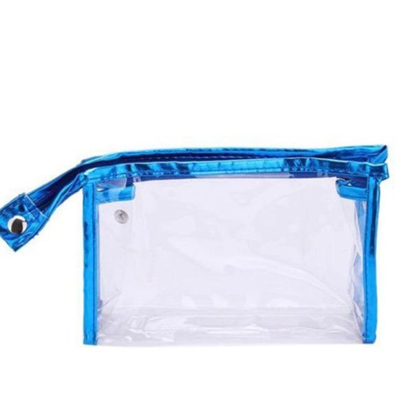 

cosmetic bags & cases lake blue pvc bag transparent makeup beauty wash organizer toiletry storage kit waterproof bath products clutch