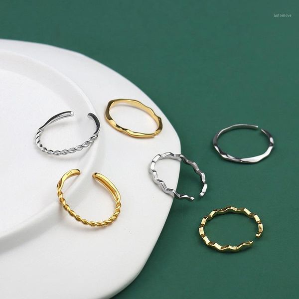 simple bamboo couple ring s925 silver fine ring new student couple style coil art hand jewelry thin1, Golden;silver
simple bamboo couple ring s925 silver fine ring new student couple style coil art hand jewelry thin1, Golden;silver