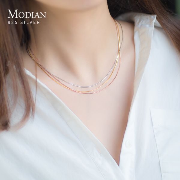 modian classic basic chain 100% 925 sterling silver lobster clasp adjustable necklace for women snake bone chain fine jewelry fashion design
modian classic basic chain 100% 925 sterling silver lobster clasp adjustable necklace for women snake bone chain fine jewelry fashion design