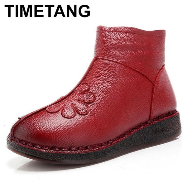 boots timetangfashion winter middle aged women non-slip flat genuine leather shoes woman ankle plus velvet warm snow, Black
boots timetangfashion winter middle aged women non-slip flat genuine leather shoes woman ankle plus velvet warm snow, Black