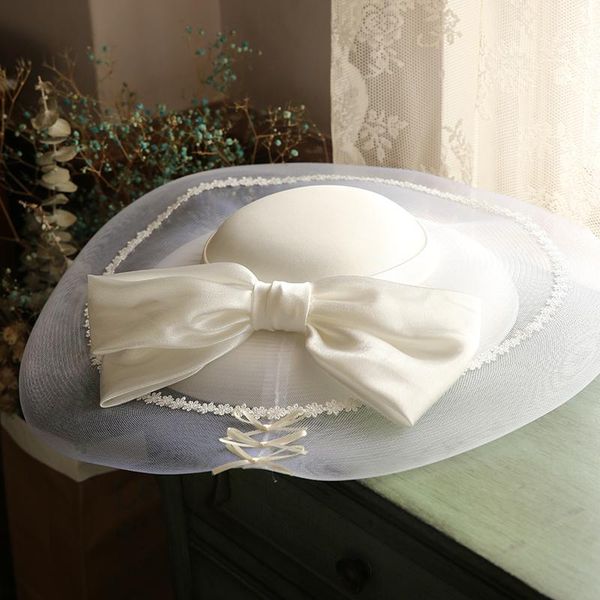 white large mesh wedding hat elegant ladies satin gauze bow fedora romantic p shooting horse race hat headwear1, Blue;gray
white large mesh wedding hat elegant ladies satin gauze bow fedora romantic p shooting horse race hat headwear1, Blue;gray