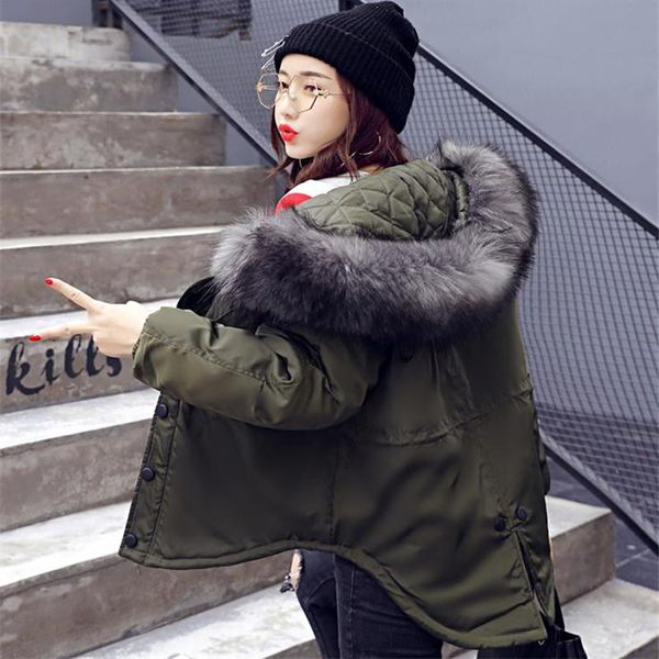 women's down & parkas europe united states ladies fashion casual cotton coats short high imitation fur collar korean drawstring loose j, Black
women's down & parkas europe united states ladies fashion casual cotton coats short high imitation fur collar korean drawstring loose j, Black