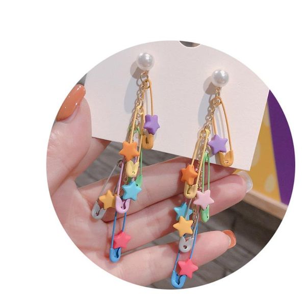 hoop & huggie korea style girl earrings color star long tassel cute drop for women fashion jewelry accessories wholesale, Golden;silver
hoop & huggie korea style girl earrings color star long tassel cute drop for women fashion jewelry accessories wholesale, Golden;silver