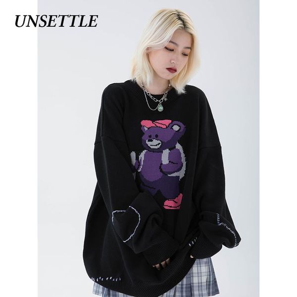2020 autumn/winter vintage men sweater walk bear harajuku hip hop streetwear pullover oversized sweater women casual male, White;black
2020 autumn/winter vintage men sweater walk bear harajuku hip hop streetwear pullover oversized sweater women casual male, White;black