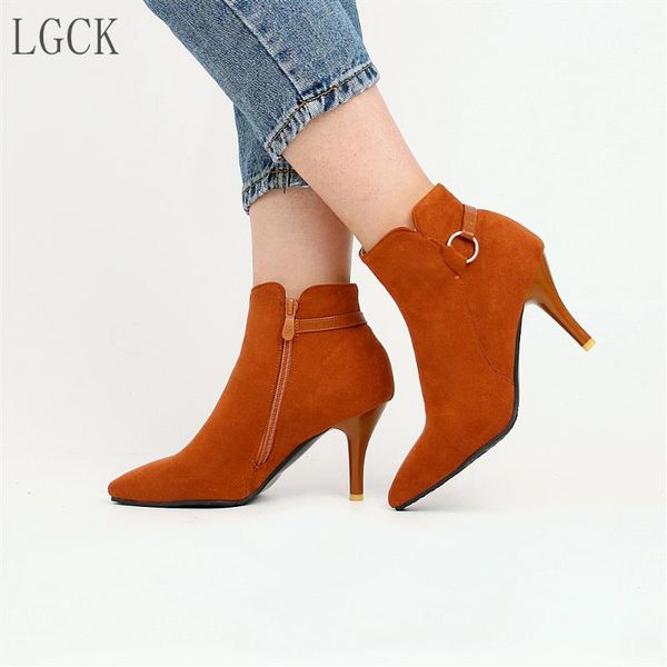 boots plus size 34-48 fashion women ankle stiletto high heels sock shoes pumps cow suede pointed toe zip zapatos muje, Black
boots plus size 34-48 fashion women ankle stiletto high heels sock shoes pumps cow suede pointed toe zip zapatos muje, Black