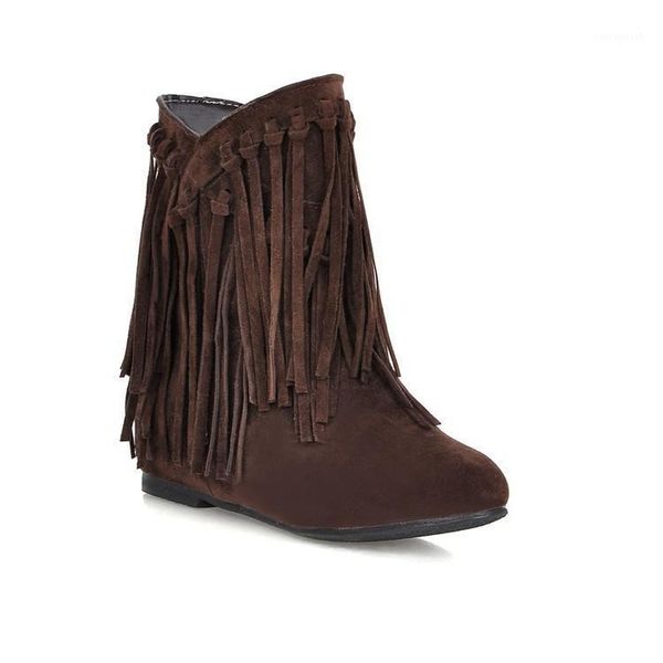 boots 2021 korean woman winter fringe ankle increased internal round toe flat heel cowgirl chunky for women suede shoes1, Black
boots 2021 korean woman winter fringe ankle increased internal round toe flat heel cowgirl chunky for women suede shoes1, Black