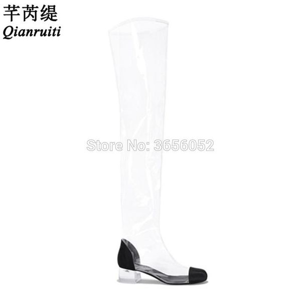 qianruiti botines mujer 2020 spring summer clear jelly shoes woman perspex crystal heel rain boots transparent long booties, Black
qianruiti botines mujer 2020 spring summer clear jelly shoes woman perspex crystal heel rain boots transparent long booties, Black