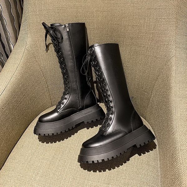 boots women spring autumn lace knee high fashion white square heel female retro leather shoes winter pu party, Black
boots women spring autumn lace knee high fashion white square heel female retro leather shoes winter pu party, Black