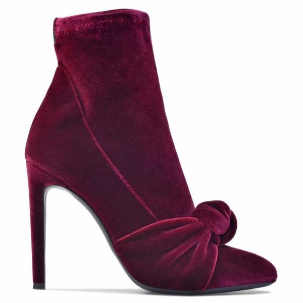 short boots women velvet party dress shoes pointed toe fashion knot design stlietto high heels wedding booties 2020 winter, Black
short boots women velvet party dress shoes pointed toe fashion knot design stlietto high heels wedding booties 2020 winter, Black