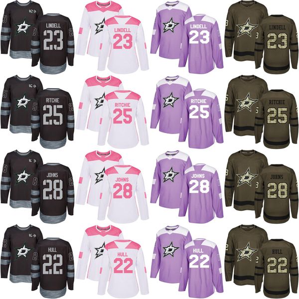 2017-2018 season dallas stars 22 brett hull 23 esa lindell 25 brett ritchie 28 stephen johns purple salute 100th custom hockey jerseys mens, Black;red
2017-2018 season dallas stars 22 brett hull 23 esa lindell 25 brett ritchie 28 stephen johns purple salute 100th custom hockey jerseys mens, Black;red