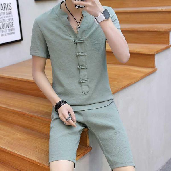 summer clothes men 2 pieces sets vogueshorts and short-sleeved buckle t shirt men breathable slim fit v neck linen suits1, Gray
summer clothes men 2 pieces sets vogueshorts and short-sleeved buckle t shirt men breathable slim fit v neck linen suits1, Gray