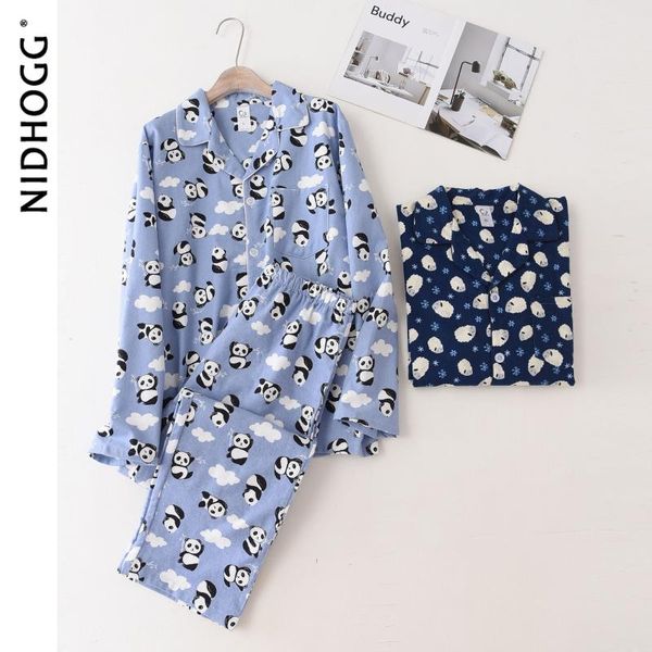 men's pajamas long sleeve autumn lapel men nightwear cartoon printing sleepwear turn-down collar cute pijamas 2 piece set, Black;brown
men's pajamas long sleeve autumn lapel men nightwear cartoon printing sleepwear turn-down collar cute pijamas 2 piece set, Black;brown
