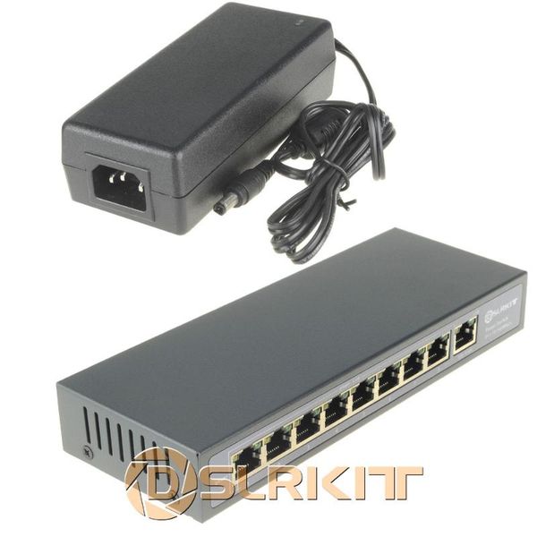 network switches dslrkit 48v 120w 9 ports 8 poe injector power over ethernet switch 4,5+/7,8- for ip camera/wireless ap/cctv camera system
network switches dslrkit 48v 120w 9 ports 8 poe injector power over ethernet switch 4,5+/7,8- for ip camera/wireless ap/cctv camera system
