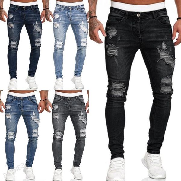 men's sweatpants ripped jeans casual summer and fall men slim motorcycle pants, Black
men's sweatpants ripped jeans casual summer and fall men slim motorcycle pants, Black