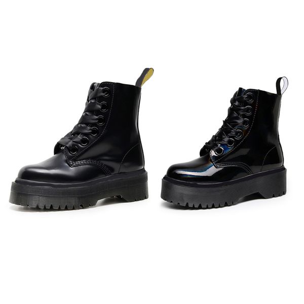 new platform women motorcycle boots 6 holes genuine leather lace-up round toe black designer martin short booties size 35-41
new platform women motorcycle boots 6 holes genuine leather lace-up round toe black designer martin short booties size 35-41