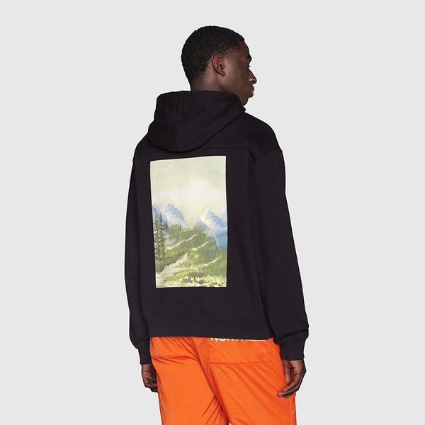 22ss high-end classic snow mountain printed hooded sweatshirt pullover sweater casual fashion hoodies for men women street spring autumn lon, Black
22ss high-end classic snow mountain printed hooded sweatshirt pullover sweater casual fashion hoodies for men women street spring autumn lon, Black