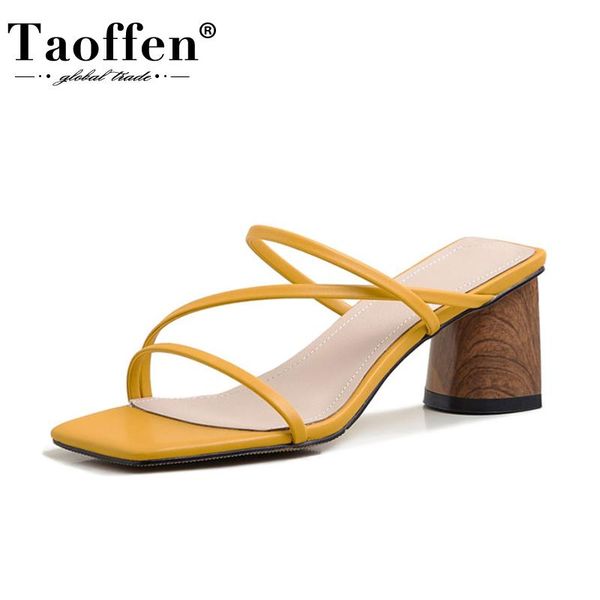 taoffen new summer women sandals shoes stylish thick high heels shoes women solid color slippers casual footwear size 33-40, Black
taoffen new summer women sandals shoes stylish thick high heels shoes women solid color slippers casual footwear size 33-40, Black