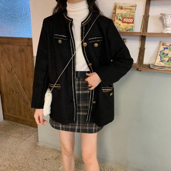 autumn winter plus size women woolen coats fashion slim ladies temperament jacket female clothing q10891, Black
autumn winter plus size women woolen coats fashion slim ladies temperament jacket female clothing q10891, Black