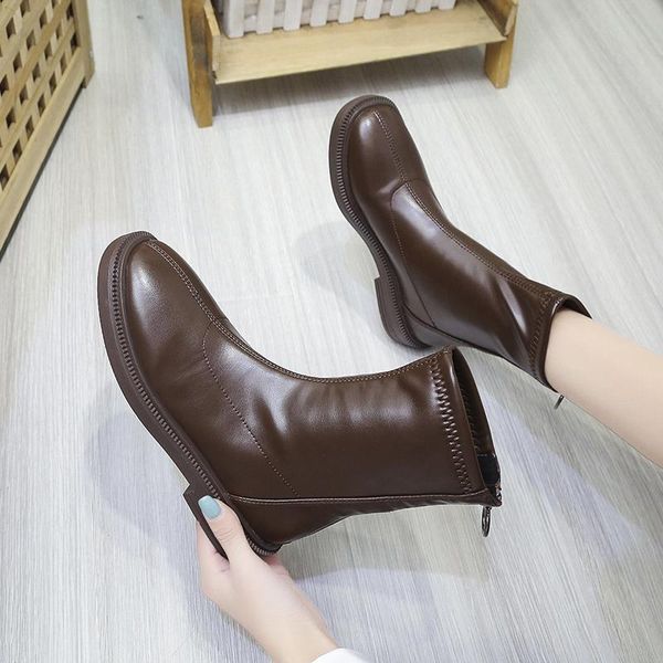 women's boots autumn flat heel rock shoes woman low heels booties boots-women luxury designer winter footwear round toe, Black
women's boots autumn flat heel rock shoes woman low heels booties boots-women luxury designer winter footwear round toe, Black