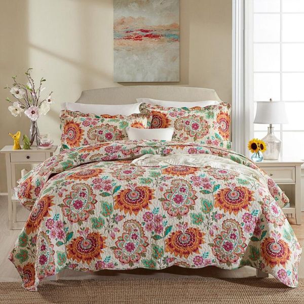 chausub soft quilt set 3pcs cotton bedspread with 2 shams classic print queen size quilted coverlet summer blanket on bed
chausub soft quilt set 3pcs cotton bedspread with 2 shams classic print queen size quilted coverlet summer blanket on bed