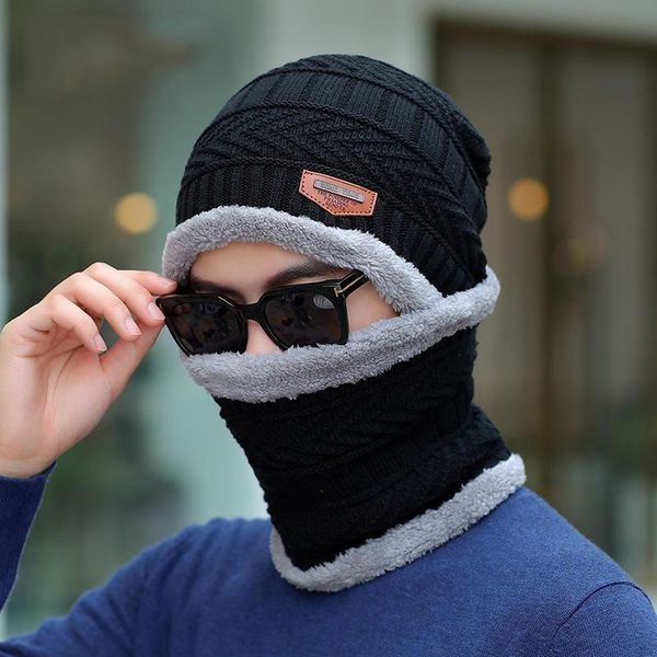 cycling caps & masks winter outdoor scarf + hat set plus velvet warm knitted men women cold and windproof woolen headgear, Black
cycling caps & masks winter outdoor scarf + hat set plus velvet warm knitted men women cold and windproof woolen headgear, Black