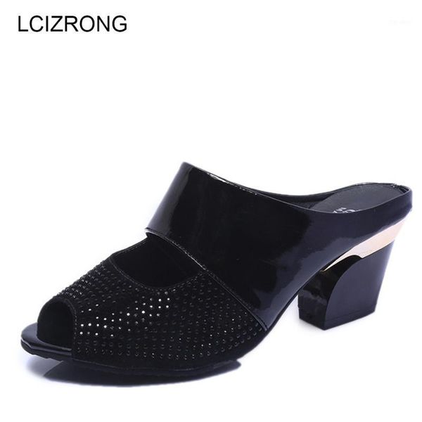 sandals lcizrong summer fashion 7.5cm leather peep toe high heel women mixed colors crystal hoof heels non-slip ladies sandals1, Black
sandals lcizrong summer fashion 7.5cm leather peep toe high heel women mixed colors crystal hoof heels non-slip ladies sandals1, Black