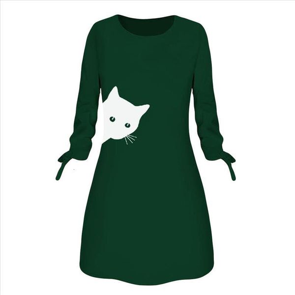 #z40 dress women fashion cat printed animal o neck bow long sleeve blouse dress spring autumn a-line mini party dress vestidos, Black;gray
#z40 dress women fashion cat printed animal o neck bow long sleeve blouse dress spring autumn a-line mini party dress vestidos, Black;gray