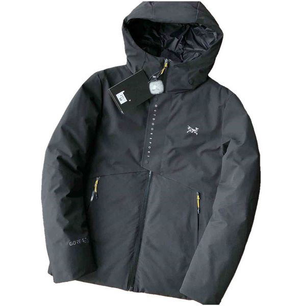 21 winter new bird house arc function 90 white duck down men's warm hooded submachine jacket, Black
21 winter new bird house arc function 90 white duck down men's warm hooded submachine jacket, Black