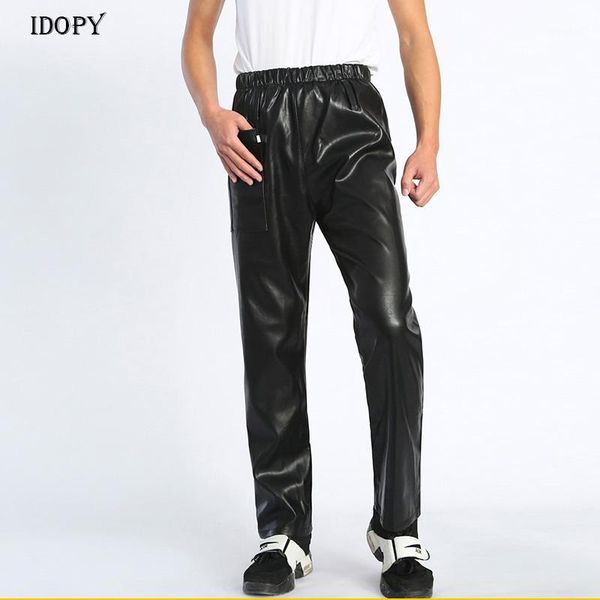 men's pants idopy men`s pu faux leather outdoor comfy elastic waist windproof waterproof workwear trousers for male1, Black
men's pants idopy men`s pu faux leather outdoor comfy elastic waist windproof waterproof workwear trousers for male1, Black