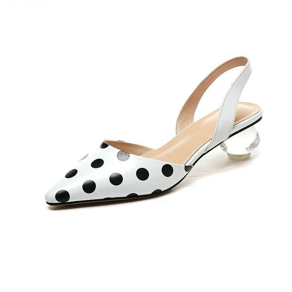 sweet polka dot women sandals 2021 new arrival poined toe high heels genuine leather party shoes spring shoes woman, Black
sweet polka dot women sandals 2021 new arrival poined toe high heels genuine leather party shoes spring shoes woman, Black