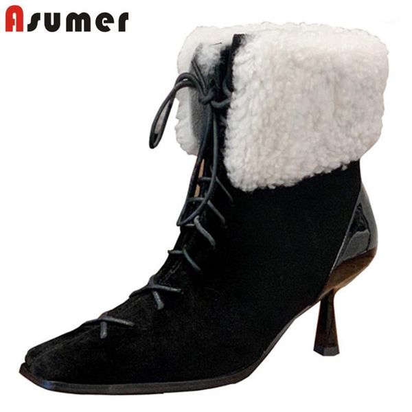 boots asumer 2021 winter snow women suede leather thick fur high heel party wedding shoes ankle women1, Black
boots asumer 2021 winter snow women suede leather thick fur high heel party wedding shoes ankle women1, Black