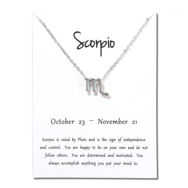 simple scorpio 12 constellation card pendant necklaces for women zodiac chains necklace birthday jewelry gifts1, Golden;silver
simple scorpio 12 constellation card pendant necklaces for women zodiac chains necklace birthday jewelry gifts1, Golden;silver