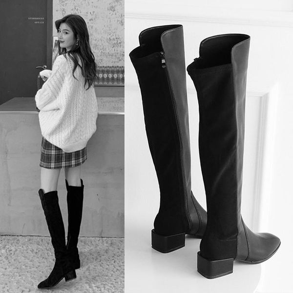 off the knee boots autumn and winter 2020 new slim boots thick heel elastic high heel women's high1, Black
off the knee boots autumn and winter 2020 new slim boots thick heel elastic high heel women's high1, Black