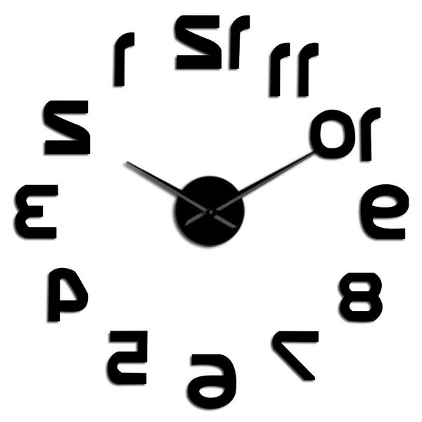 backwards diy large wall clock modern design reverse numbers frameless wall watch luxury mirror effect big needle reverse clock bbypcc
backwards diy large wall clock modern design reverse numbers frameless wall watch luxury mirror effect big needle reverse clock bbypcc