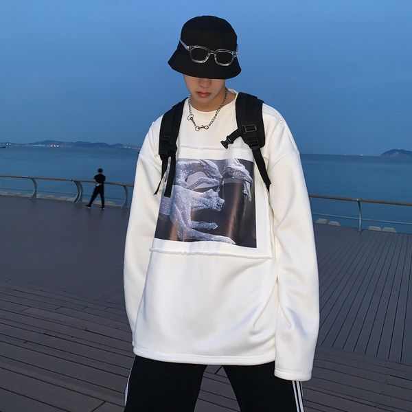 autumn and winter 2020 new round neck pullover sweater trend printing korean loose versatile inst5868-p78 control 98, Black
autumn and winter 2020 new round neck pullover sweater trend printing korean loose versatile inst5868-p78 control 98, Black