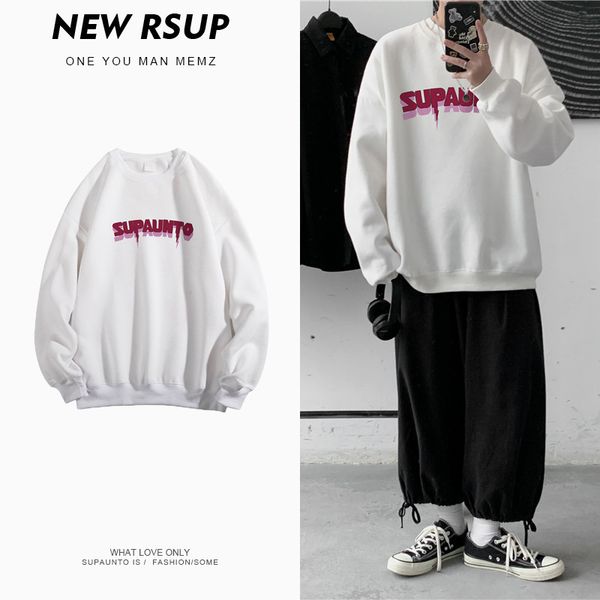 autumn and winter ins fashion card plush round neck sweater men's korean fashion loose student loose print pullover coat, Black
autumn and winter ins fashion card plush round neck sweater men's korean fashion loose student loose print pullover coat, Black