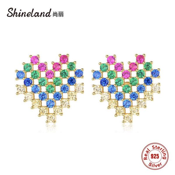 stud shineland luxury elegant colorful heart cubic zirconia earrings 100% 925 sterling silver jewelry for girl wedding gift, Golden;silver
stud shineland luxury elegant colorful heart cubic zirconia earrings 100% 925 sterling silver jewelry for girl wedding gift, Golden;silver