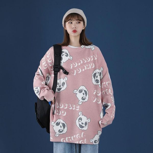 2020 autumn and winter new korean cartoon lazy wind thickened neutral couple loose fresh casual pullover sweater, White;black
2020 autumn and winter new korean cartoon lazy wind thickened neutral couple loose fresh casual pullover sweater, White;black