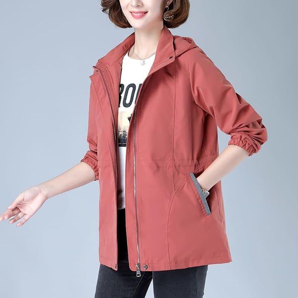 2021 new autumn winter women jacket fashion basic coat long sleeve hooded casual loose female windbreaker outwear plus size 4xl, Black;brown
2021 new autumn winter women jacket fashion basic coat long sleeve hooded casual loose female windbreaker outwear plus size 4xl, Black;brown