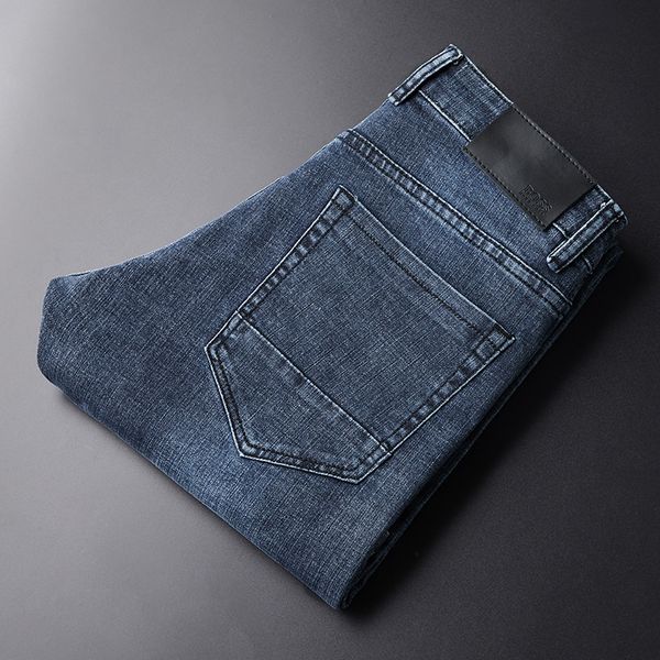 high end autumn and winter thick korean slim fit jeans men's straight youth leisure pants, Blue
high end autumn and winter thick korean slim fit jeans men's straight youth leisure pants, Blue