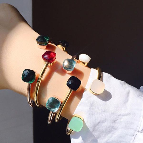 bangle fashion cubic zirconia crystal candy color temperament copper female opening metal bracelet jewelry, Black
bangle fashion cubic zirconia crystal candy color temperament copper female opening metal bracelet jewelry, Black