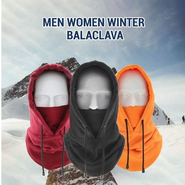 men women winter balaclava warm soft fleece drawstring neck gaiter cycling hiking running outdoors hat capacete de bicicleta, Black
men women winter balaclava warm soft fleece drawstring neck gaiter cycling hiking running outdoors hat capacete de bicicleta, Black