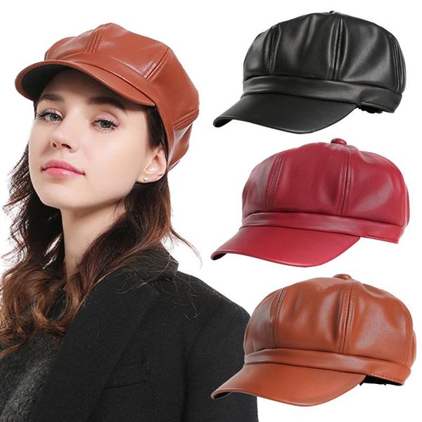 женщины кожа повседневная восьмиклинка черный кожа pu женский vintage восьмиугольная cap весна зима берет дамы плоский hat, Blue;gray
женщины кожа повседневная восьмиклинка черный кожа pu женский vintage восьмиугольная cap весна зима берет дамы плоский hat, Blue;gray