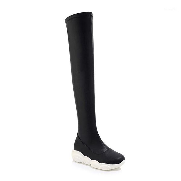 women boots slim over-the-knee boots fashion elastic pu leather thigh high female winter1, Black
women boots slim over-the-knee boots fashion elastic pu leather thigh high female winter1, Black