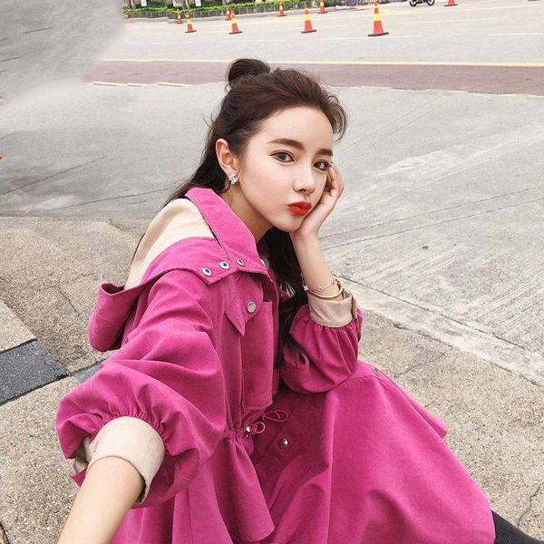 women's trench coats stand collar fashion windbreaker female long outwear 2021 autumn chic korean loose ruffle patch coat f1839, Tan;black
women's trench coats stand collar fashion windbreaker female long outwear 2021 autumn chic korean loose ruffle patch coat f1839, Tan;black