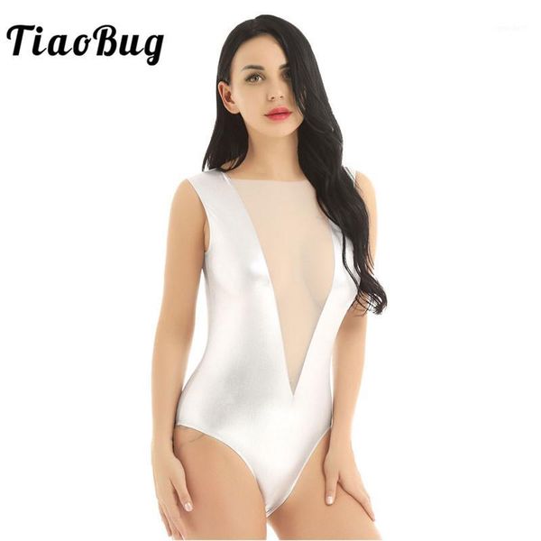 stage wear tiaobug women shiny metallic mesh backless lingerie sleeveless high cut bodysuit nightclub rave festival dance leotard1, Black;red
stage wear tiaobug women shiny metallic mesh backless lingerie sleeveless high cut bodysuit nightclub rave festival dance leotard1, Black;red