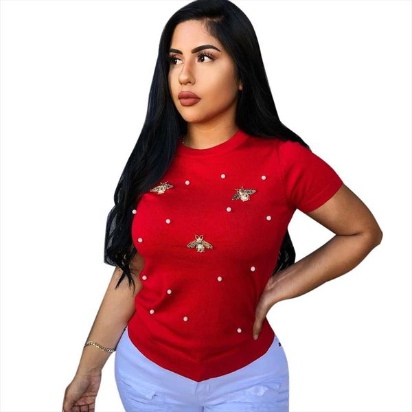 plus size women fashion beading bow ssleeve o neck t shirts drop shipping, White
plus size women fashion beading bow ssleeve o neck t shirts drop shipping, White