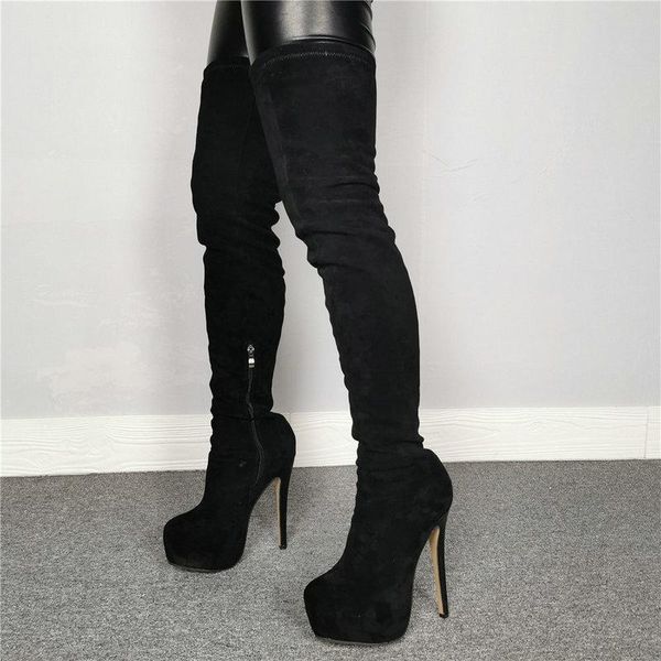 boots txcnmb 2021 slim stretch genuine suede leather over the knee round toe high heels platform shoes woman, Black
boots txcnmb 2021 slim stretch genuine suede leather over the knee round toe high heels platform shoes woman, Black